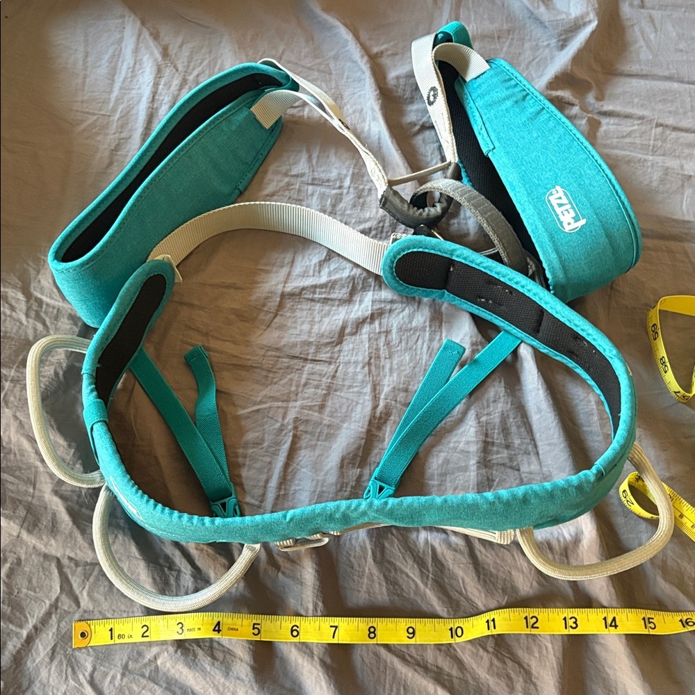 Petzl CORAX LT Climbing Harness - Turquoise Women's Size Small - Picture 7 of 9